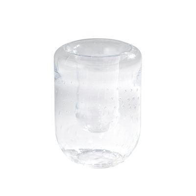Double Take Vase-Clear Seeded-Tall