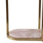 Table d'appoint Apolaya Elegant Quartz - Table de bout étroite pour le salon et la décoration intérieure - 24 po, rose