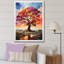 Baobab africain aux couleurs de l'arc-en-ciel IV - Décoration murale arbre baobab-97171297-97171298