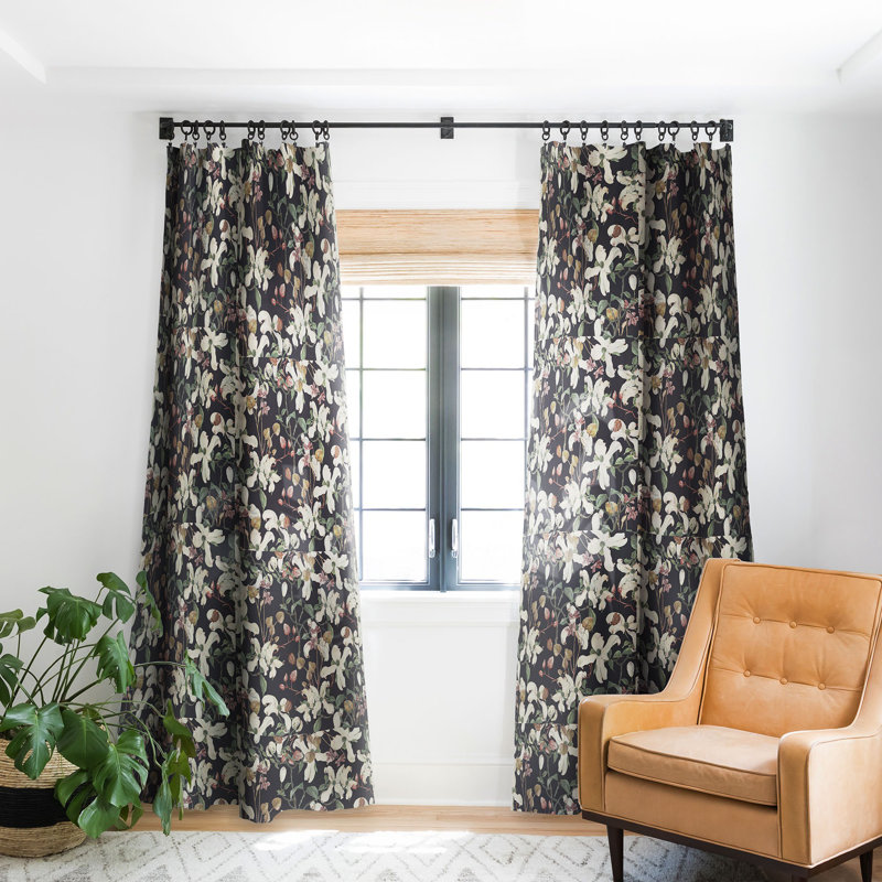 Cayenablanca Herbolarium 1pc Blackout Window Curtain Panel, 50" W x 84" L