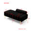 Banc de fenêtre moderne avec tissu flou et pieds en métal doré, idéal pour la chambre à coucher, salon avec repose-pieds de 53,2 po de largeur, rembourré, canapé 2 places et chambre, noir-1204233720