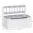 Essential - Gray Storage Bench With Ample Gray, 23.5" L X 11.75" W 19.75" H Dimensions