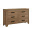 Commode six tiroirs couleur noyer
