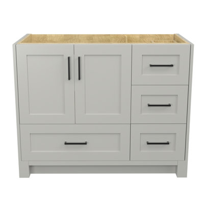 Base de meuble-lavabo simple en bois massif de 42 po seulement