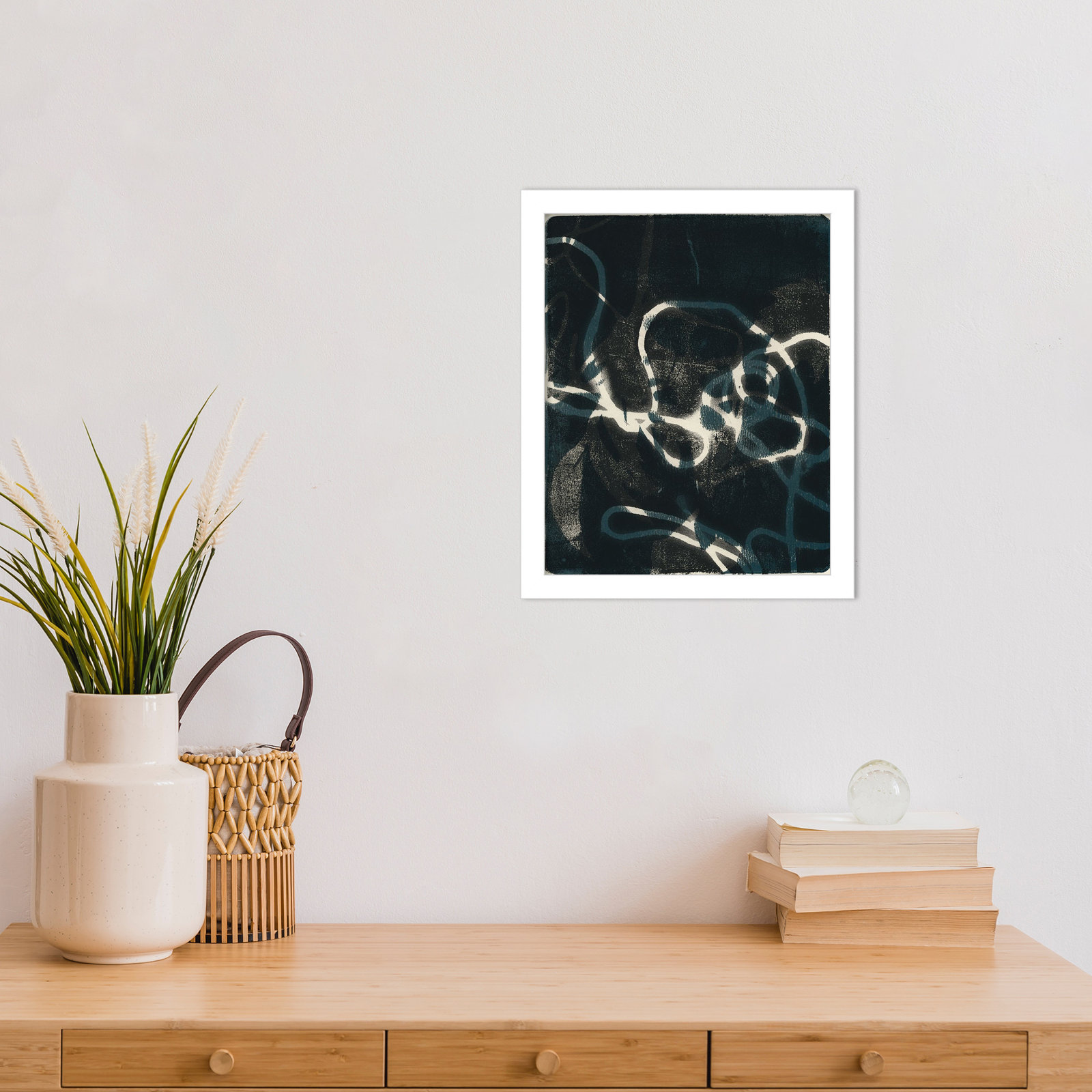 Shifting Shadows II Print by Victoria Barnes, White, 13" H x 11" W