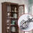 Nut-brown Solid Wood + Glass Display Cases