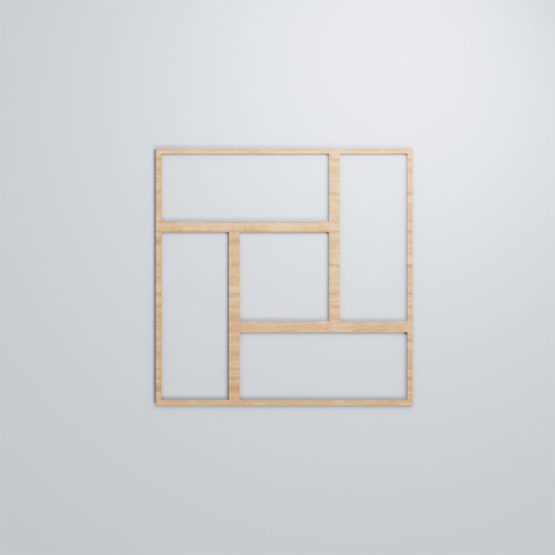 Panneaux muraux décoratifs en bois Sheffield, Aulne, H 7 3/8 po x l 7 3/8 po x P 3/8 po