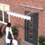 Auvent de porte et fenêtre - Supports robustes en polycarbonate et aluminium 47 po x 34 po