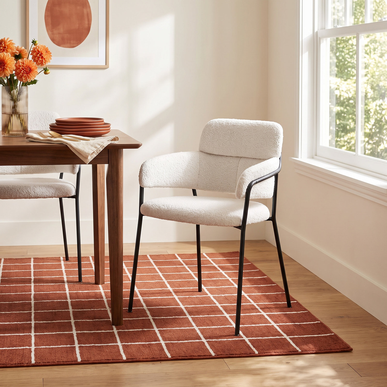 Kiku Dining Armchair, White
