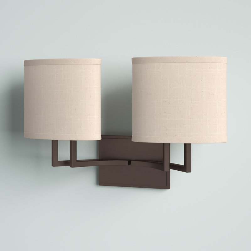 Addyson 2 - Light Dimmable Vanity Light, Hazel Bronze / Khaki Fabric