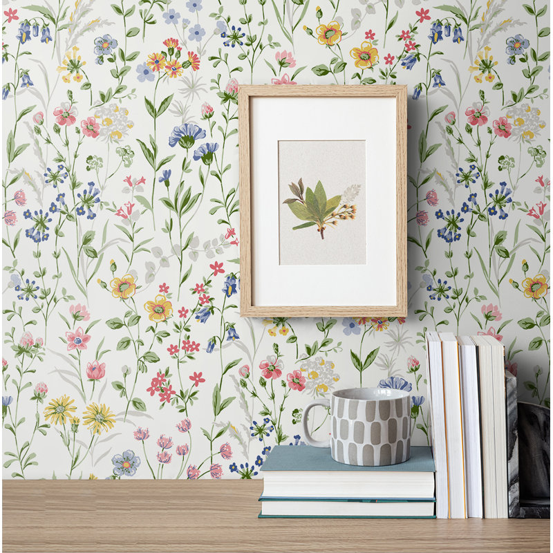 Mbagaya 18cm x 52.10cm Peel and Stick Satin Wallpaper Roll