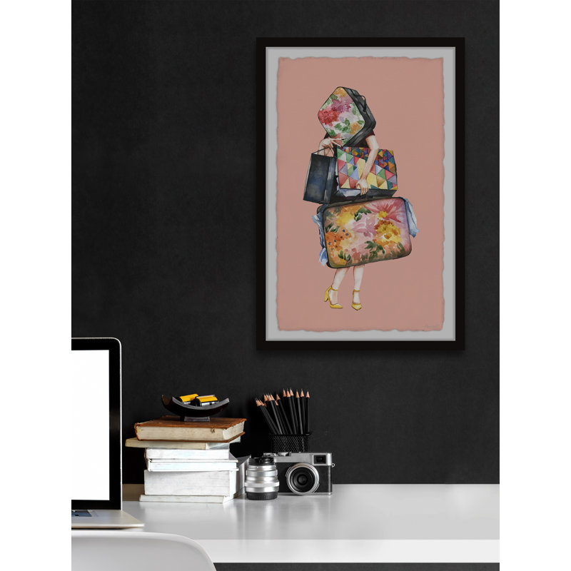Hand Carried Luggage by Marmont Hill - Single Picture Frame Painting, 30cm H x 20cm W