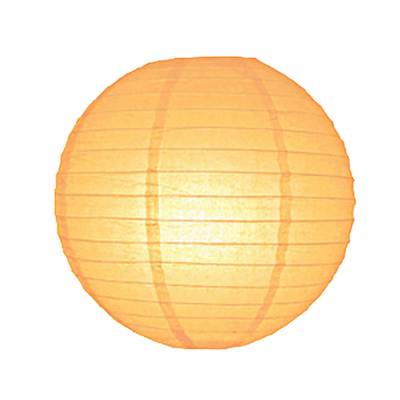 30cm H Paper Round Pendant Shade ( Clip On ), Papaya