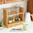 2-Tier Bamboo Shelf With Hidden Drawer