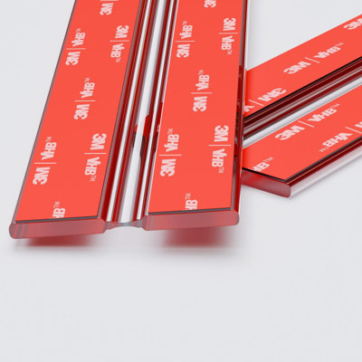 300mm Acrylic Flexible Hinges - No Glue Required Low Profile Plexiglass, Transparent, Continuous Acrylic Piano Hinges