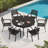 Set Of 2 Outdoor Dining Chair, Black Color Bistro Metal All-Weather-1032659506