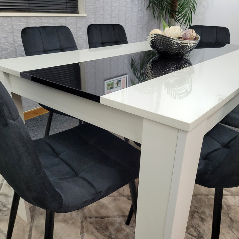 Dea 6 - Person Dining Set, Black