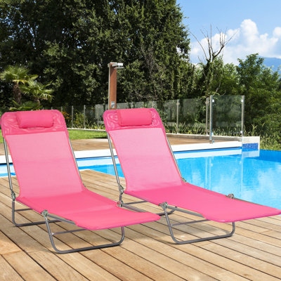 6 chaises inclinables près de la piscine, coussin inclinable, coussin rose pour l'inclinaison du soleil à la plage, matériau respirant,