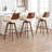 Modern Faux Leather Upholstered Swivel Stools (Set of 3)-868288613-868288618