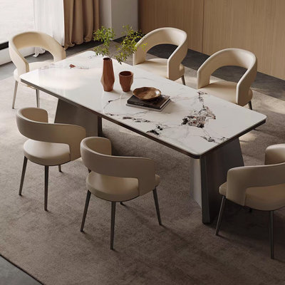 Simple dining table and chair combination