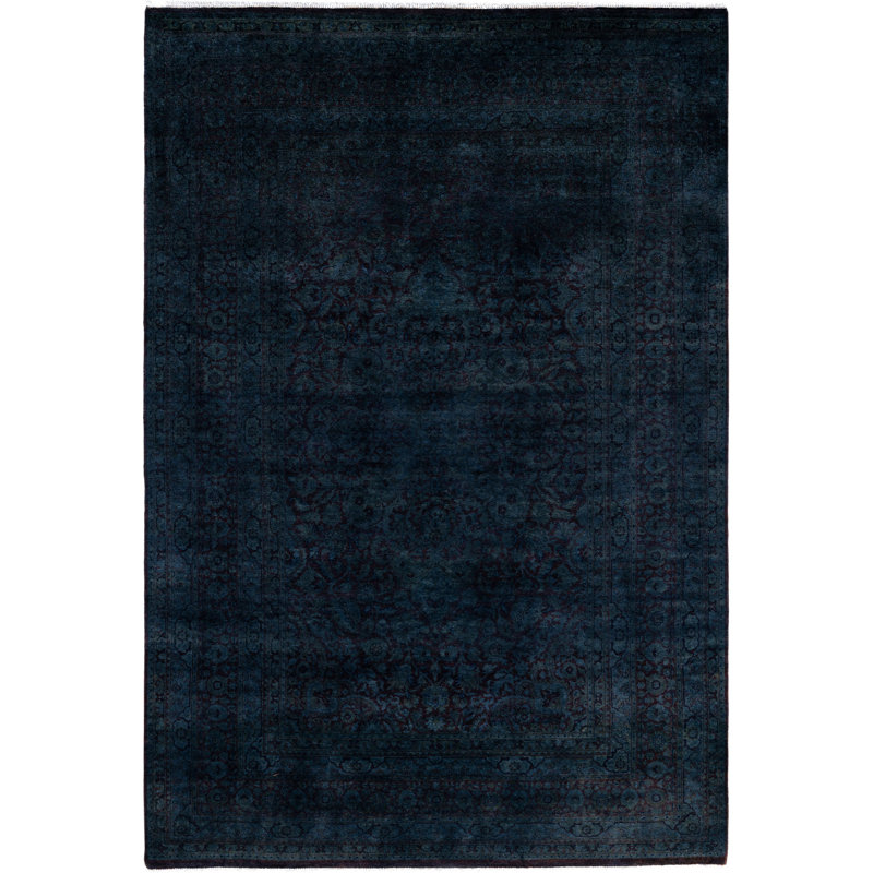 Overdyed One-of-a-Kind 6' 3" X 9' 3" Hand Knotted Area Rug
