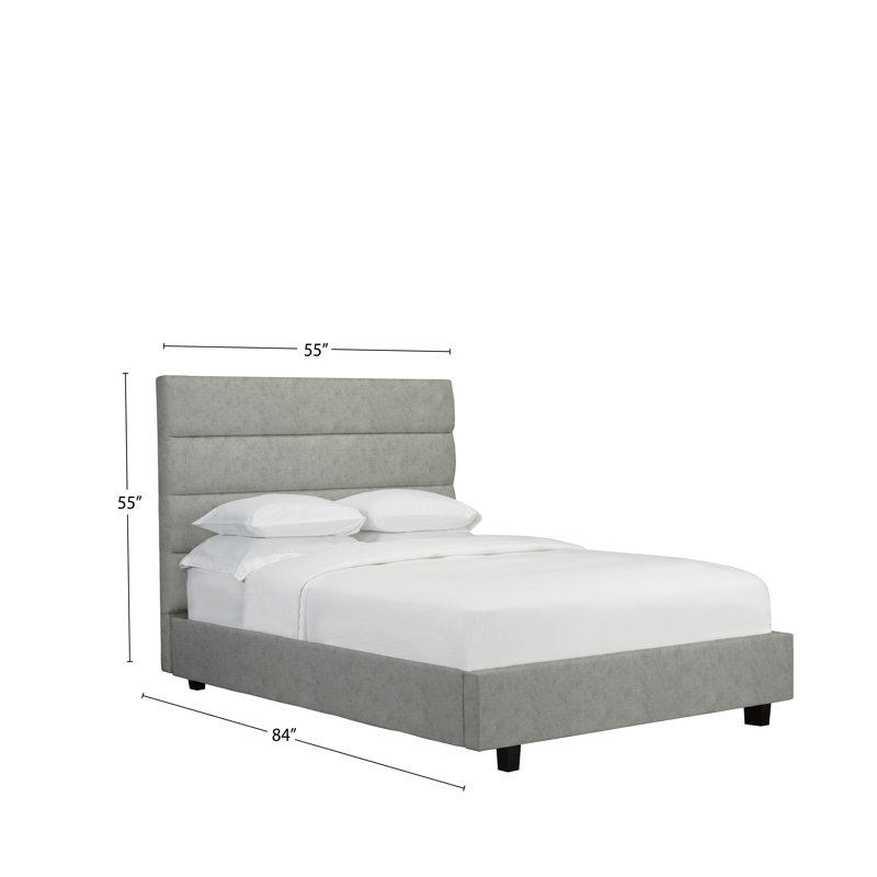 Lit plateforme tapissier avec rangement Stockstill, Velours - Argenté, Double