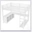 Lit mezzanine en métal avec garde-robe, bureau en forme de L et cubes de rangement pour des espaces de vie et d'étude polyvalents-129431916-129431920