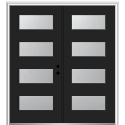 81.75'' Glass Fiberglass Front Entry Doors