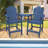 Albany 3-Piece Tall Adirondack Chair Set with Table HIPS Outdoor Patio Bar Stools-1190938486
