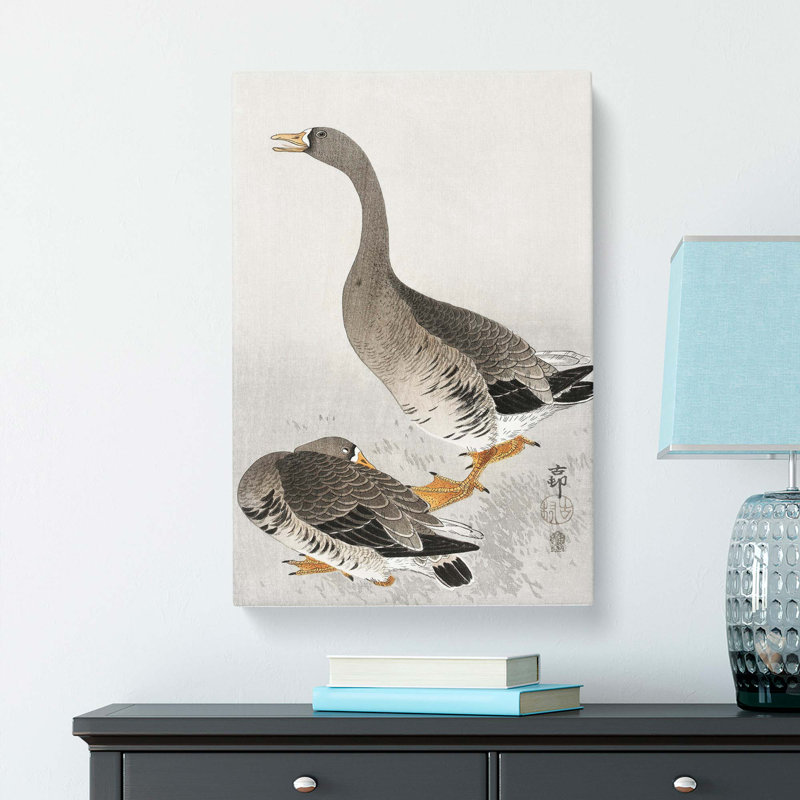 Pair Of Geese by Ohara Koson - Wrapped Canvas, 76cm H x 50cm W x 3cm D