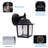 2 Pack Exterior Wall Mount Light, Matte Black Outdoor Wall Sconce with Clear Glass Shade, E26 Base Exterior Wall Light Fixture, Weather Resistant Porch Lamp for Patio Garage