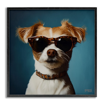 «Cool Dog» sur giclée bleue par Roozbeh Bahramali