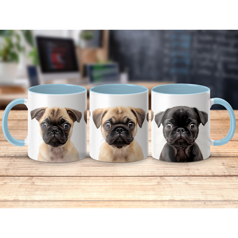 Ceramic Coffee Mug, Light Blue, 2