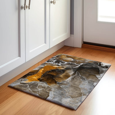 Premium Machine Washable Cerrito AMF503 Brown Rug