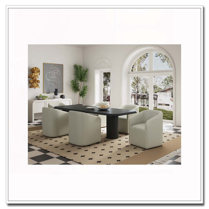 Fauteuil de salle à manger en similicuir, Gris pierre clair