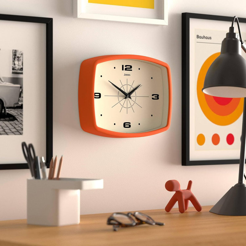 Horloge murale de cinéma | Horloge rectangulaire rétro | 10 pouces