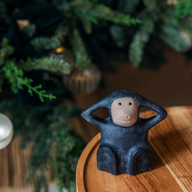 Monkey With Hands Behind Back Figurine