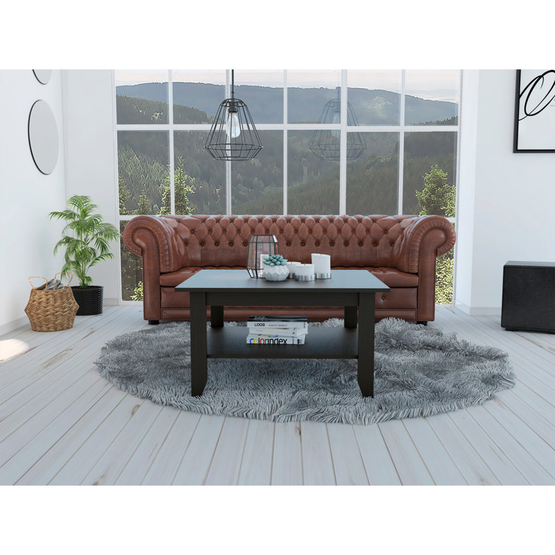 Danvers Rectangle Coffee Table Black Wengue