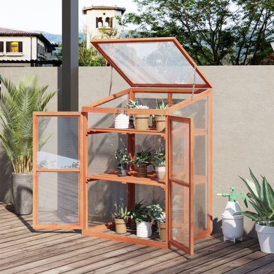 Greenhouse Cabinet, Wooden Cabinet, Natural