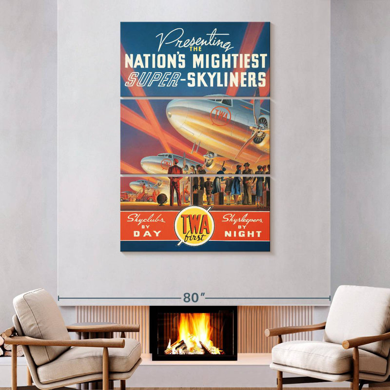 Mehar TWA Super Skyliners, 74" H x 48" W