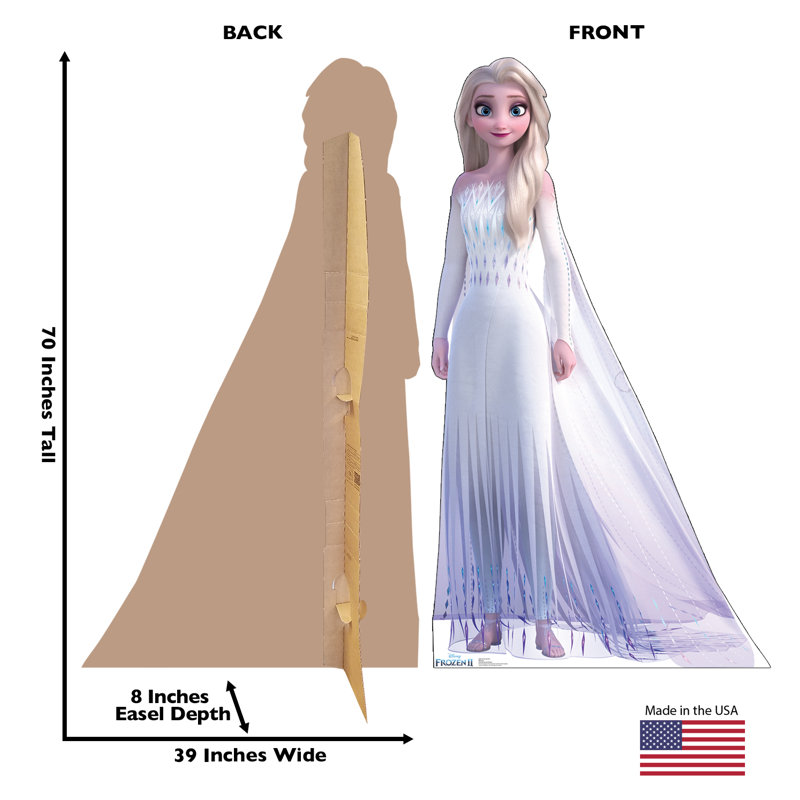 70'' White Gown Elsa Cardboard Standup