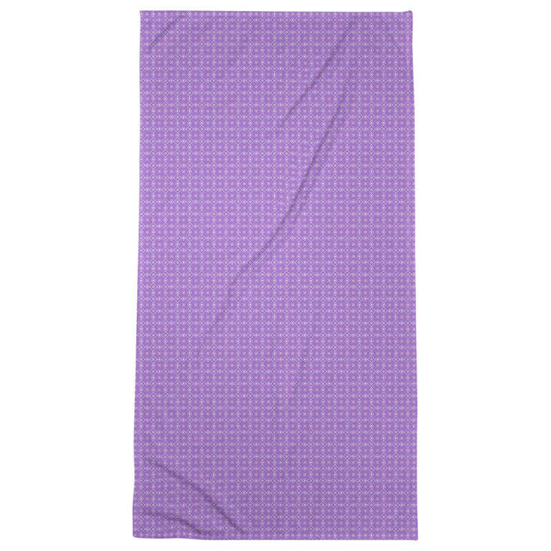 Serviette de bain napperon, Violet/blanc