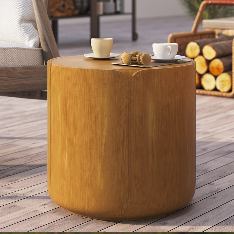 Table sans assemblage pour patio, jardin, cour arrière, salon, Naturel