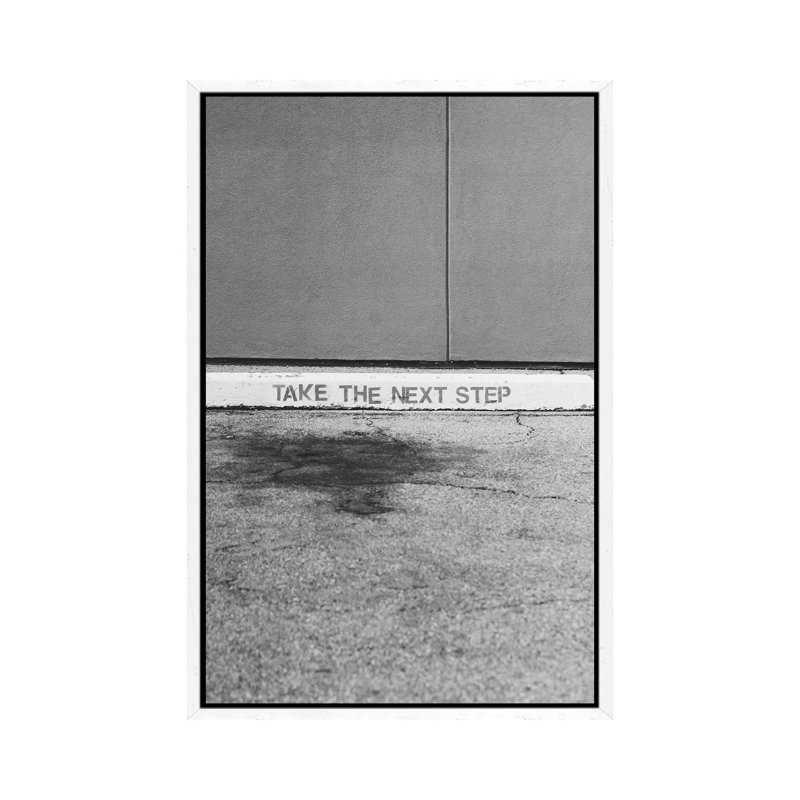 Take The Next Step by Bethany Young - Print on Canvas, 66.04cm H x 45.72cm W x 3.81cm D, White Framed