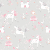 Just 4 Kids 2 Unicorn Fairytale Design 33' L x 21" W Wallpaper Roll