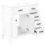 Armoire de salle de bain 36 "avec lavabo en céramique - Tiroirs autoportants blancs-129909064