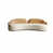 Orange/Beige Faux Leather