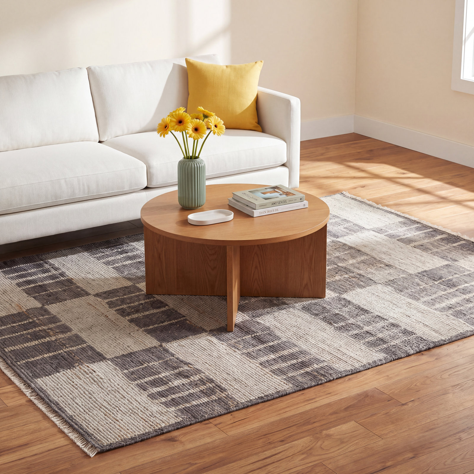 Todd Hand-Knotted Abstract Wool Rug, Rectangle 6' x 9'