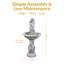 Fontaine solaire en résine Dundas