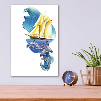 Art mural en verre Breakwater Bay «Rythym & Blues II» par James Mazzotta
